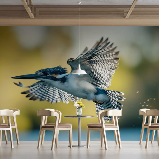 Blue Bird II Dining Mural Wallpaper | Elegant Natural Decoration