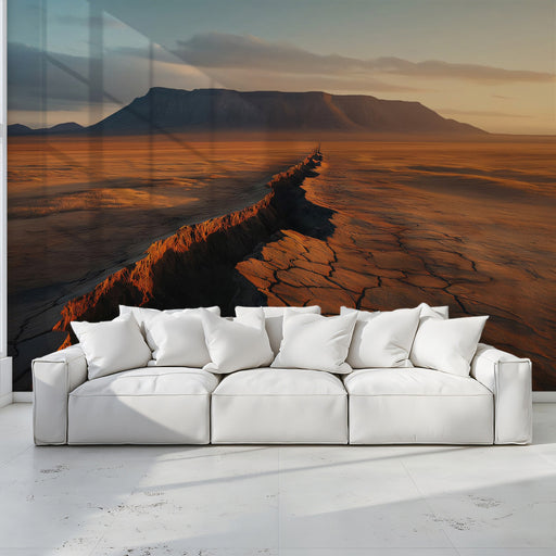 Canyon Crack Living Room Mural Wallpaper | Dramatic Natural Decoration