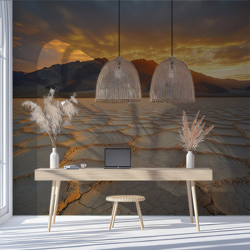 Desert Mountain Vista Office Mural Wallpaper | Grand Motivation Decoration