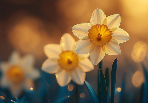 Daffodil Cafe Mural Wallpaper | Cheerful Inviting Decoration