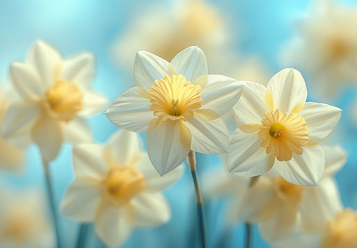 Daffodil Dining Mural Wallpaper | Elegant Fresh Decoration