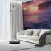 Purple Ocean Sunset Living Room Mural Wallpaper | Calming Drama Decoration