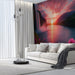 Sunset Waterfall Living Room Mural Wallpaper | Dramatic Serenity Decoration