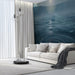 Misty Ocean Living Room Mural Wallpaper | Calming Mystical Decoration