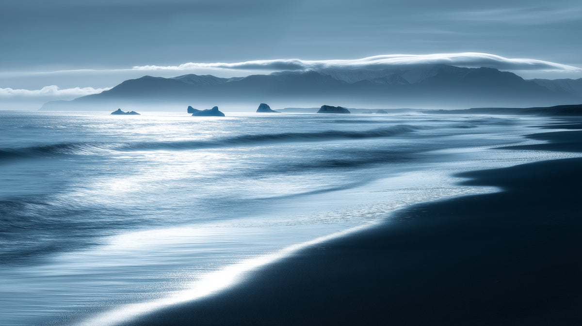 Oceanic Horizon Living Room Mural Wallpaper | Tranquil Vast Decoration