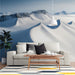 Snowy Dunes Living Room Mural Wallpaper | Serene Arctic Decoration