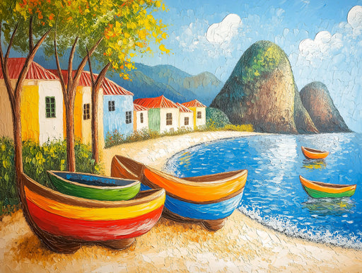 Coastal Beach Mural Wallpaper | Cheerful Coastal Decoration