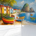 Coastal Beach Mural Wallpaper | Cheerful Coastal Decoration