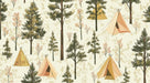 Camping Forest Nursery Mural Wallpaper | Playful Natural Decoration