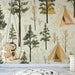 Camping Forest Nursery Mural Wallpaper | Playful Natural Decoration