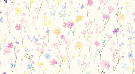 Pastel Floral Bedroom Mural Wallpaper | Soft Serene Decoration