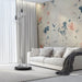Abstract Floral Living Room Mural Wallpaper | Modern Artistic Decoration