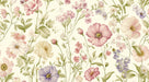 Delicate Pink Floral Bedroom Mural Wallpaper | Elegant Romantic Decoration