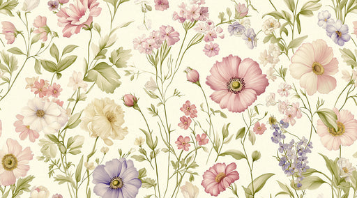 Delicate Pink Floral Bedroom Mural Wallpaper | Elegant Romantic Decoration