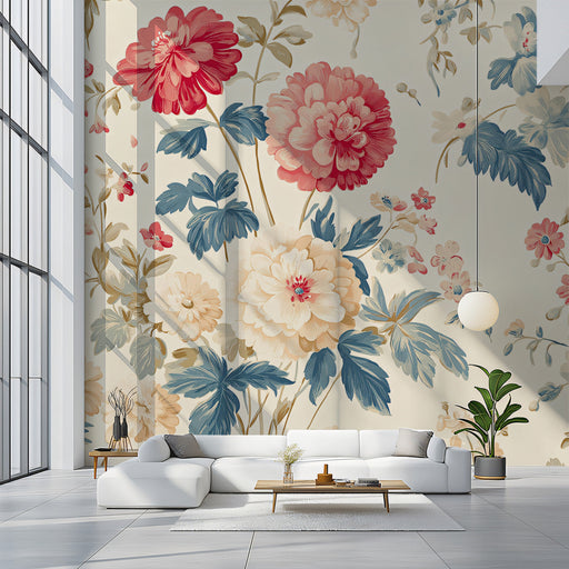 Grand Floral Mural Wallpaper | Luxurious Natural Decoration