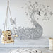 Butterfly Swan Nursery Mural Wallpaper | Whimsical Dreamy Decoration