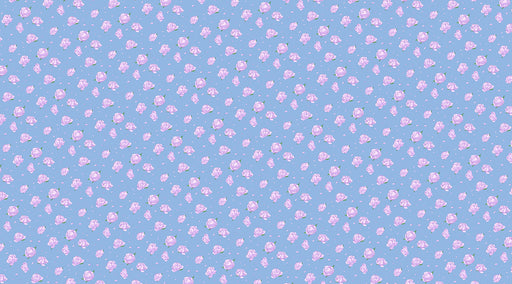 Blue Rose Bedroom Mural Wallpaper | Calming Dreamy Decoration