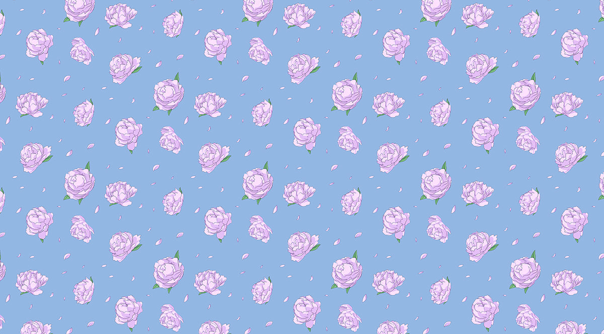 Blue Rose Bedroom Mural Wallpaper | Calming Dreamy Decoration