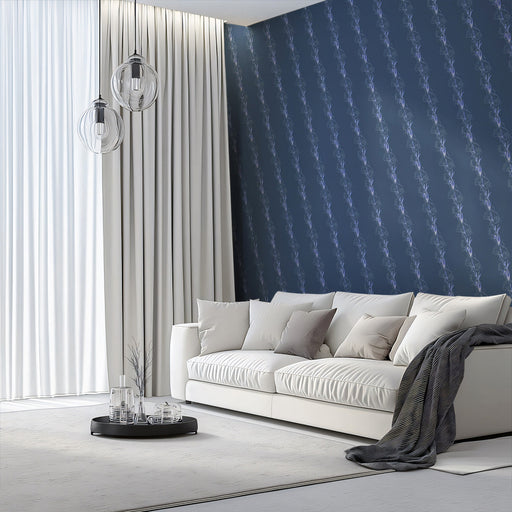 Subtle Blue Abstract Vine Modern - Calm Wallpaper for Living Rooms