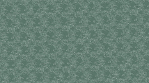 Green Floral Pattern- Sketch Modern - Eclectic Wallpaper 