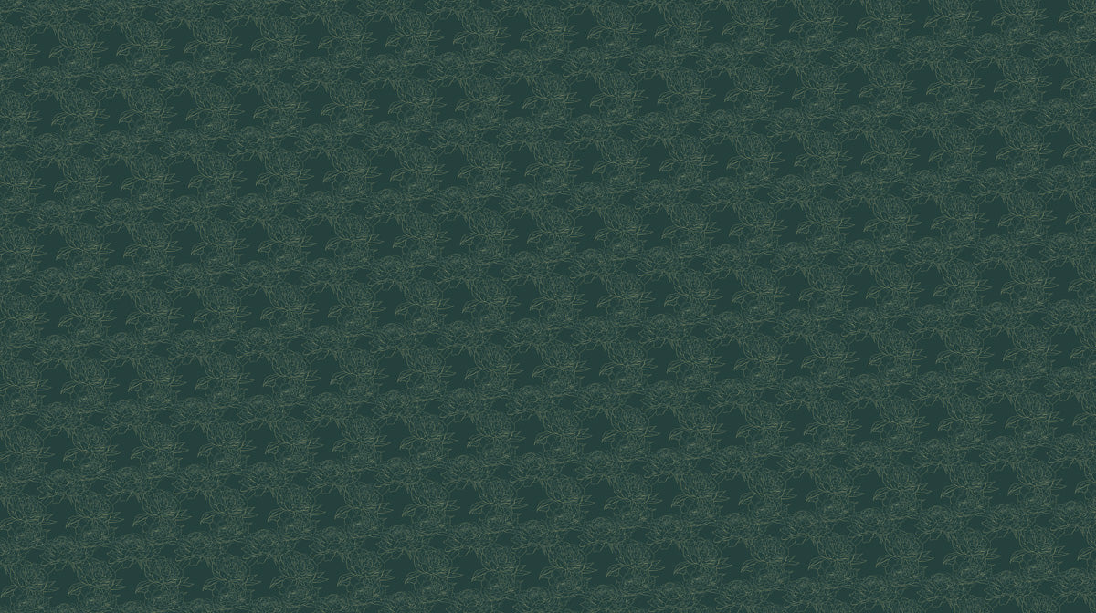 Green Floral Pattern- Sketch Modern - Eclectic Wallpaper 