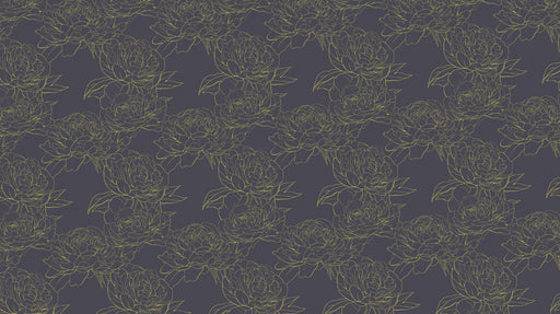 Green Floral Pattern- Sketch Modern - Eclectic Wallpaper 