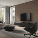 Subtle Floral Mural Wallpaper | Taupe Rose Pattern on Matte Brown