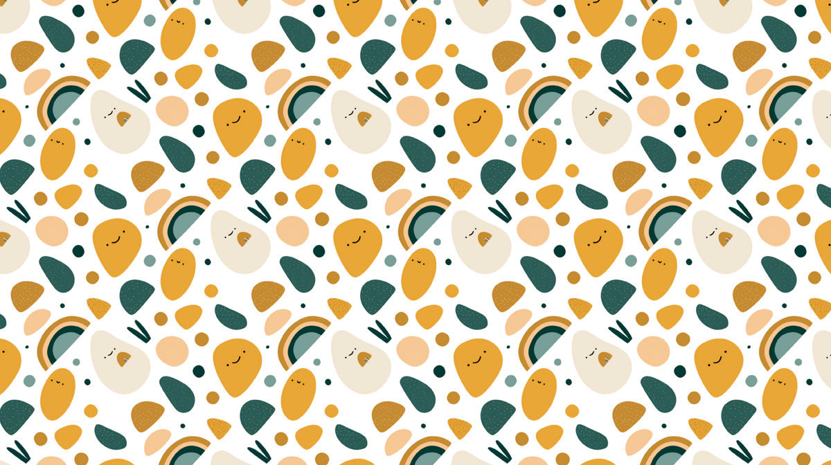 Playful Geometric - Character Whimsical Wallpaper for Children's Rooms