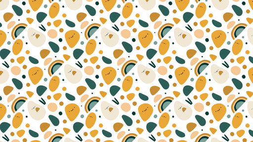 Playful Geometric - Character Whimsical Wallpaper for Children's Rooms