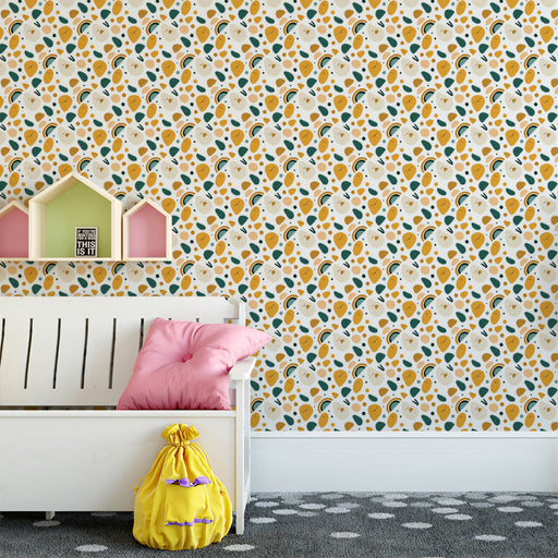 Playful Geometric - Character Whimsical Wallpaper for Children's Rooms