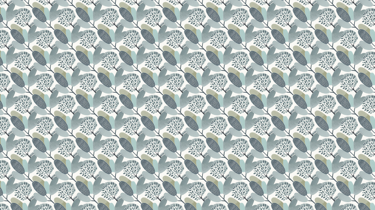 Leafy Geometric Modern - Organic Wallpaper for Dining Rooms or Living Rooms
