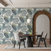 Leafy Geometric Modern - Organic Wallpaper for Dining Rooms or Living Rooms