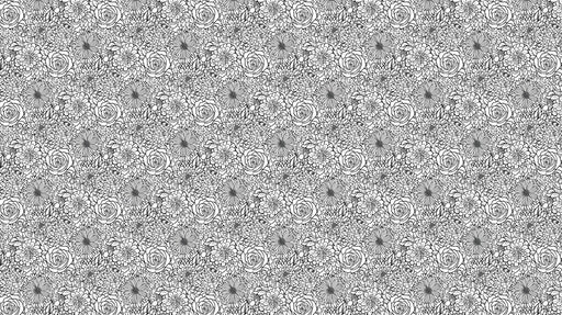 Monochrome Floral Intricate - Modern Wallpaper for Living Rooms