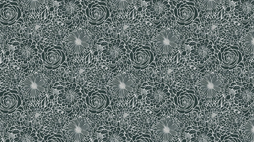 Dark Floral Silhouette Pattern Wallpaper for Living Rooms