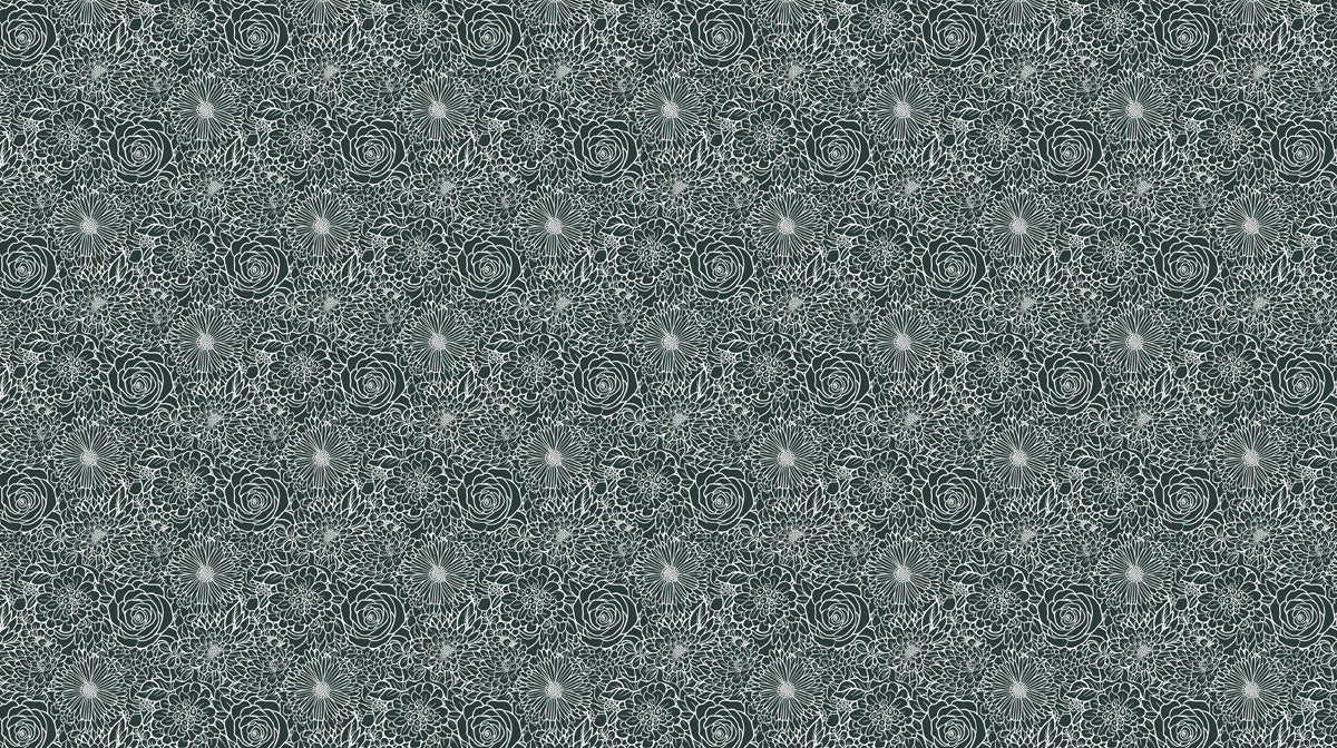 Dark Floral Silhouette Pattern Wallpaper for Living Rooms