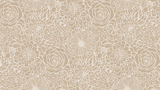 Beige Floral Pattern- Elegant Wallpaper for Bedrooms