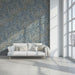 Blue - Gray Fern - Luxurious Wallpaper for Living Rooms