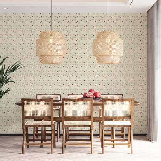 Subtle Red - Dotted - Rustic Wallpaper for any room