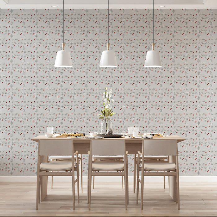 Subtle Red - Dotted - Rustic Wallpaper for any room