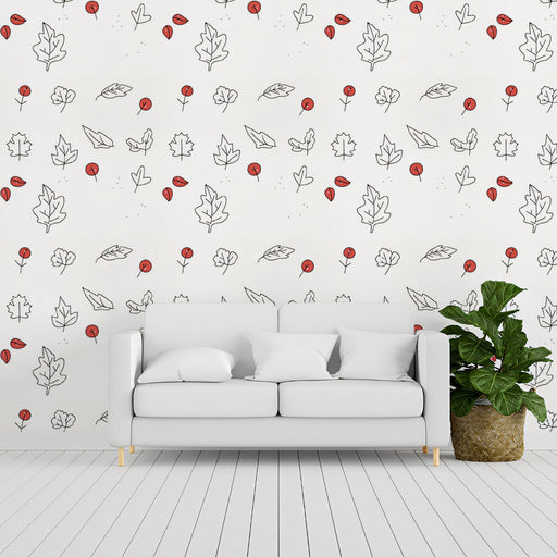 Subtle Red - Dotted - Rustic Wallpaper for any room