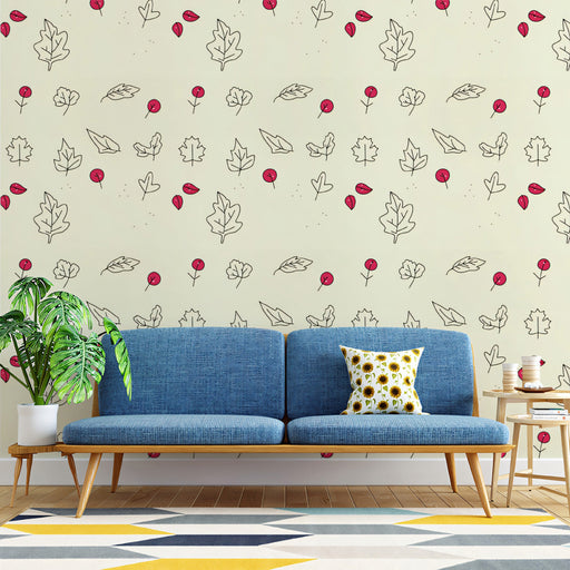 Subtle Red - Dotted - Rustic Wallpaper for any room