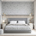 Gray Maple Leaf Pattern - Modern Wallpaper for Bedrooms