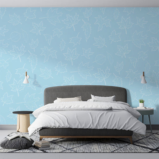 Gray Maple Leaf Pattern - Modern Wallpaper for Bedrooms