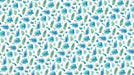Tropical Blue - Green Leafy Pattern - Exotic Wallpaper for Dining Rooms