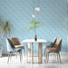 Light Blue Delicate - Botanical Wallpaper for Dining Rooms or Bedrooms