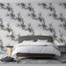 Light Blue Delicate - Botanical Wallpaper for Dining Rooms or Bedrooms