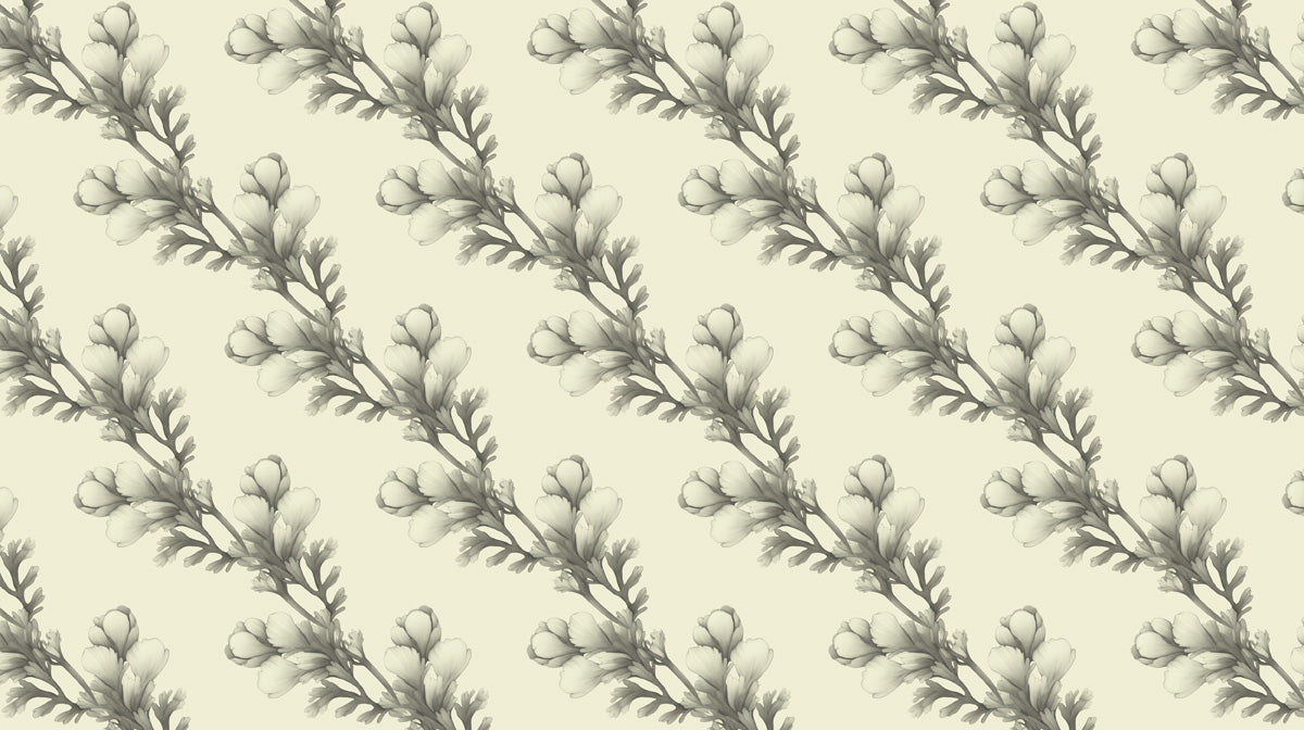 Light Blue Delicate - Botanical Wallpaper for Dining Rooms or Bedrooms