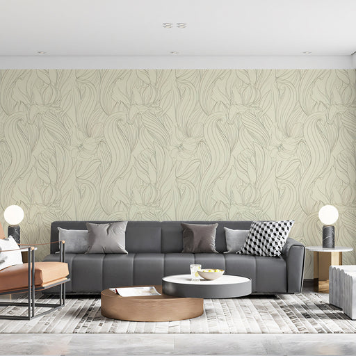 Beige Floral Pattern- Elegant & Subtle Wallpaper for Any Room