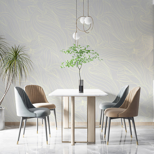 Beige Floral Pattern- Elegant & Subtle Wallpaper for Any Room