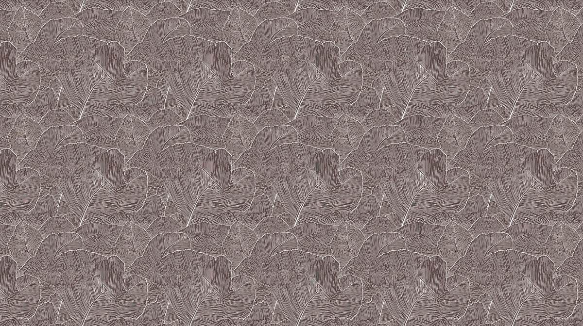 Earthy Brown Leaf Pattern - Textured Wallpaper for Dining Areas